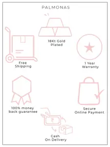 PALMONAS Gold-Plated Pearl Charms Necklace