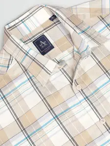 Arrow Sport Tartan Checked Regular Fit Spread Collar Opaque Cotton Casual Shirt