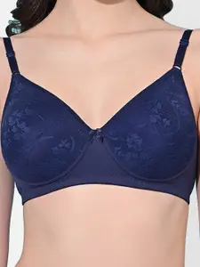 FIMS Pack Of 2 Printed Full Coverage Lightly Padded Bra BRA_SLK-V_Black_SLK