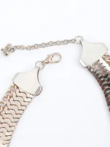 ODETTE Gold Plated Fringe Statement Necklace