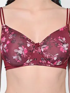 FIMS Pack Of 2 Printed Full Coverage Lightly Padded Everyday Bra All Day Comfort