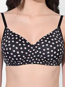 FIMS Pack Of 2 Polka Dot Full Coverage Super Spport Everyday Bra All Day Comfort