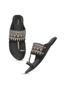 Anouk Ethnic Embellished One Toe Flats