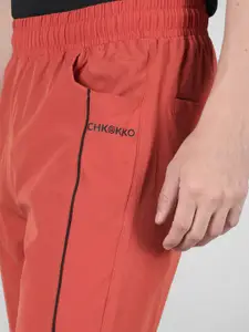 CHKOKKO Men Relaxed Fit Mid-Rise Sports Joggers