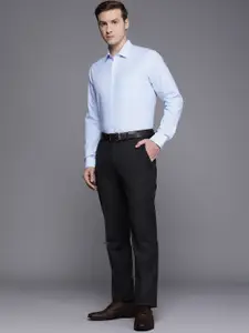 Louis Philippe Slim Fit Pinstriped Pure Cotton Formal Shirt