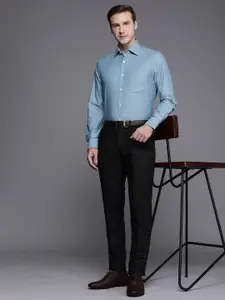 Louis Philippe Classic Fit Micro Checked Pure Cotton Formal Shirt