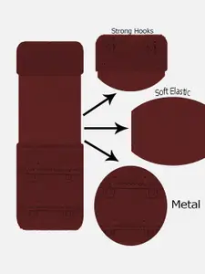 FIMS Set Of 4 2-Hook 3-Eye Stretchy Bra Hook Extensions