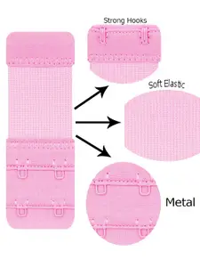 FIMS Set Of 3 2-Hook 3-Eye Stretchy Bra Hook Extensions