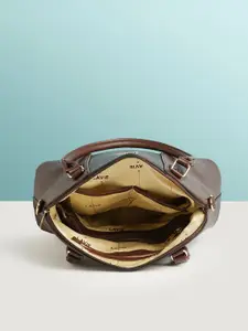 Lavie Horse Women Brown Textured Dome Satchel Handbag