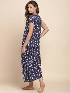 Van Heusen Floral Printed V-Neck Midi Nightdress