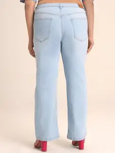 20Dresses Blue Straight Fit High-Rise Clean Look Light Fade Cotton Jeans