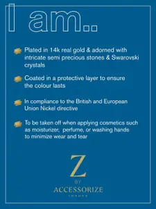 Accessorize Accessories 14K Gold Plated Gold Z Sunray T-Bar Pendant Necklace