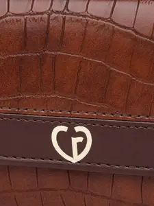 Caprese Women Animal Textured RFID Three Fold Wallet