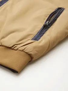 Allen Solly Men Mock Collar Reversible Bomber Jacket