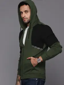 Allen Solly Colourblocked Hooded Sweatshirt