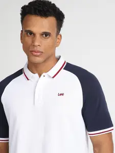 Lee Men Polo Collar Slim Fit Cotton T-shirt