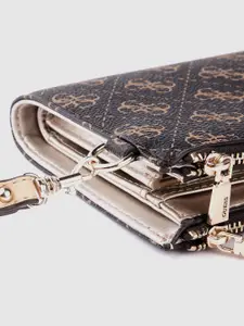 GUESS Brand Logo Printed Two Fold Wallet