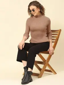 Monte Carlo High Neck Ribbed Woollen Pullover