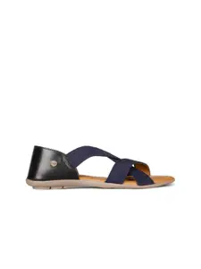 Bata Criss-Cross Strap Open Toe Flats