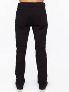 FOREVER 21 Men Black Slim Fit Embellished Jeans
