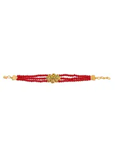 Silvermerc Designs Gold-Plated Kundan-Studded Link Bracelet