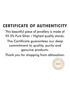 Abhooshan 925 Sterling Silver Cubic Zirconia-Studded Mangalsutra With Earrings