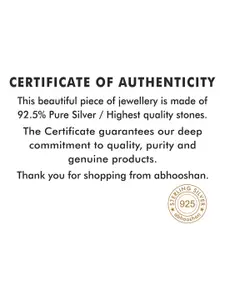 Abhooshan Silver-Plated 925 Sterling Silver Cubic Zirconia-Studded Mangalsutra & Earrings