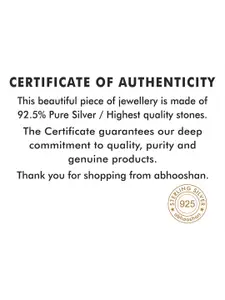 Abhooshan 925 Sterling Silver Silver-plated Cubic Zirconia-Studded Mangalsutra & Earrings