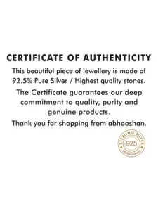 Abhooshan 925 Sterling Silver Silver-plated CZ-Studded Mangalsutra With Earrings