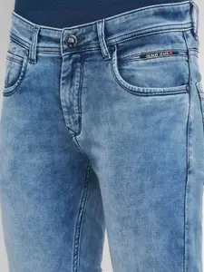 Duke Men Mid Rise Slim Fit Clean Look Heavy Fade Cotton Stretchable Stretchable Jeans