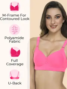 Tweens Pink & Beige Bra Full Coverage Lightly Padded