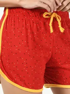 BAESD Women Pack Of 4 Conversational Printed Pure Cotton Shorts