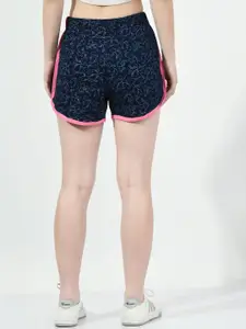 BAESD Women Pack Of 2 Printed Cotton High-Rise Shorts