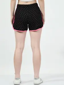 BAESD Women Pack Of 2 Conversational Printed High-Rise Pure Cotton Shorts