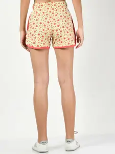 BAESD Women Pack Of 2 Printed Pure Cotton Hotpants Shorts