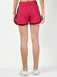 BAESD Women Pack Of 3 Printed High-Rise Pure Cotton Regular Shorts