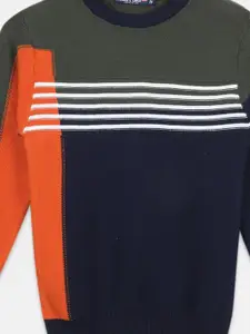 Monte Carlo Boys Colourblocked Pure Cotton Pullover