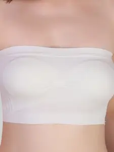 PLUMBURY Pack Of 2 Removable Padding Rapid-Dry Strapless Bandeau Bra All Day Comfort