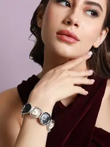 SOHI Silver-Plated Kada Bracelet