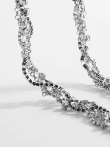 MANGO Embellished Intertwined Necklace
