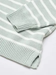Mango Kids Girls Horizontally Striped Pure Cotton Knitted Pullover