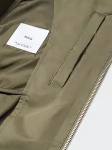 MANGO MAN Solid Bomber Jacket