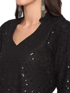 KALINI Pack of 2 Ethnic Motifs Embroidered Panelled Chikankari A-Line Kurta