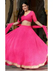 HOUSE OF JAMOTI Printed Ready To Wear Lehenga & Blouse With Dupatta