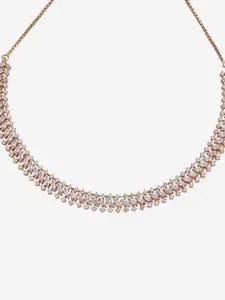Kushal's Fashion Jewellery Copper Rhodium-Plated Necklace