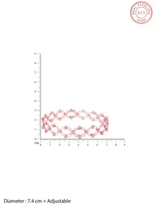 GIVA Women Sterling Silver Rose Gold-Plated Bangle-Style Bracelet