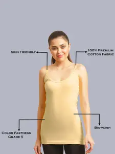 FBAR Pack Of 2 Cotton Sleeveless Longline Camisole