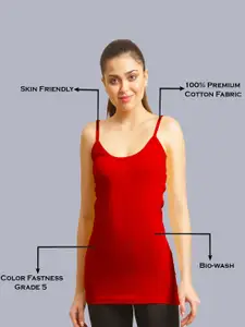 FBAR Women Pack Of 2 Bio-Wash Pure Cotton Camisoles