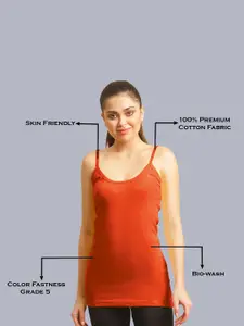 FBAR Pack Of 2 Non-Padded Pure Cotton Bio Wash Camisoles