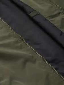 Allen Solly Sport Strip Sleeves Bomber Jacket